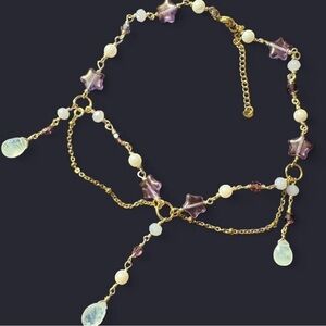 Elegant Gold and Purple Star Necklace